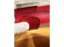 GUCCI Bamboo Gamaguchi Hand Bag Leather Red Authentic Luxury Purse