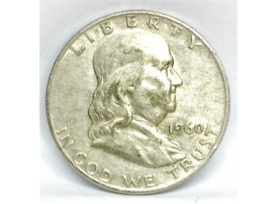 1960 D  Silver Benjamin Franklin Half Dollar