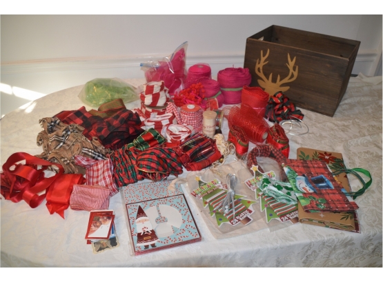 (#126) Christmas Ribbon In Decorative Box