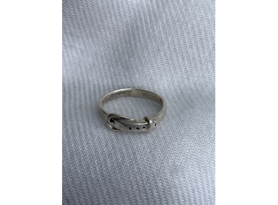 Adorable Sterling Silver Belt Style Ring With Buckle, Marked 925 #1735 ...