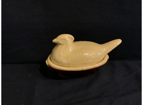 Ceramic Hen On Nest Box