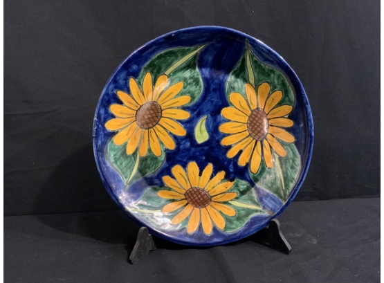 Blue Sunflower Studio Pottery Plate