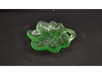 Uranium Glass Cabbage Dish