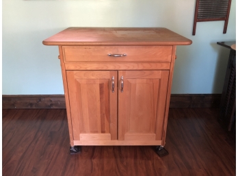 Wooden Rolling Kitchen Cabinet