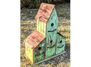 SIZE!!! Fresh From Maine Well Weathered Hand Made Shabby Chic Painted Wood Two Story Bird House