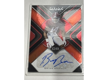 2022 WILD CARD AUTO MANIA BRIAN BRANCH AUTOGRAPHED ROOKIE CARD