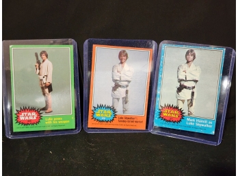 Incredible Luke Star Wars Cards Blue, Orange, Green Series