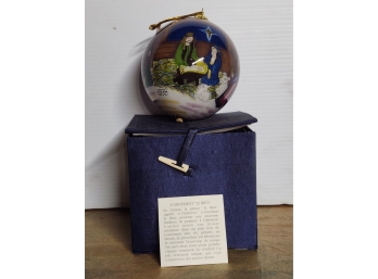 Reverse On Glass Painted Christmas Bulb  Is Depictingnativity