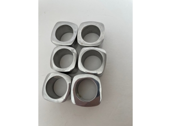 6 Aluminum Napkin Rings