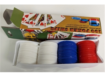 Box Of Poker Chips Lot Of 11
