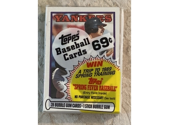 1988 Topps Cello Pack  With Don Mattingly Showing