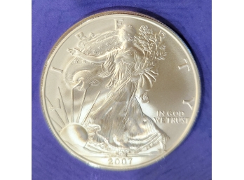 2007 US Dollar Coin Collection .999 Pure Silver Eagle West Point Mint Bullion 1 Troy Ounce