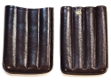 Handsome Dunhill Portable Pocket 4-Cigar Travel Case Holder Brown Leather Gold Stamp