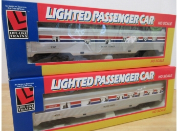 Lot Of 2 Life Like Lighted Passenger Cars (LOT1 BOX1)