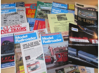 Lot Of 20 Trains Catalogs/ Magazines/Booklets (BOX4)