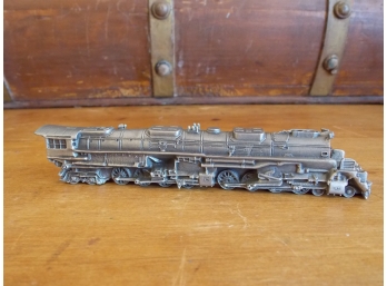 Solid Pewter Franklin Mint Train Figurine - 5.75' LONG - LOT #2