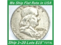 1959 D  Silver Benjamin Franklin Half Dollar Coin