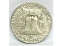 1960 D  Silver Benjamin Franklin Half Dollar