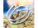 Diamond & Sterling Silver Adjustable Ring