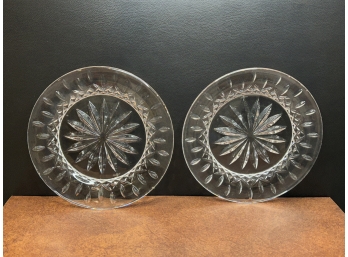 Pair Of Waterford Crystal Lismore Plates