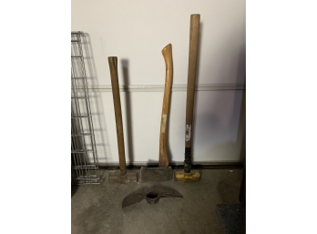 Sledgehammers, Axe, And Pick Axe Head