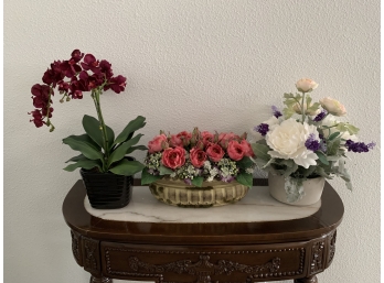 Faux Flower Arrangements And Faux Orchid