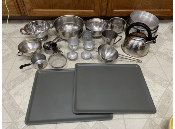 Kitchenware - Measuring Cups, Colander, Tea Kettle, Baking Sheet And More
