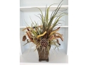 Mixed Dry Flower Floral Arrangement In Decorative Planter/Vase