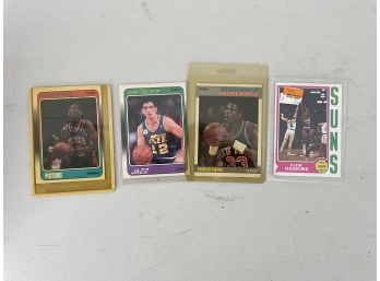 Basketball Cards (Stockton, Ewing, Rodman And Haskins)