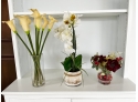 Group Of 3 Decorative Artificial Floral Arrangements