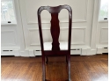 Set Of 4 Slat Back Queen Anne Style Mahogany Dining Chairs - Upholstery Project