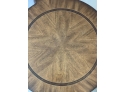 Pair Of Beautiful Round End Tables With Inlaid Wood LR