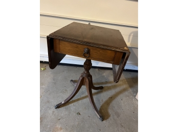 Duncan Phyfe Style Dropleaf End Side Table