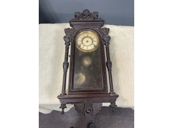 Victorian Walnut Hanging Clock, F. Kroeber New York