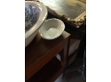 Pine Wash Stand, Bowl, Pitcher & Covered Dish, Soap Dish