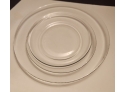 Lot Of 50 Clear Glass Salad Plates