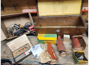 Ungar Desoldering Kit, Greenlee Knockout Punch Sets-vintage Leather, Original Box, Tools, Solder Guns, Chest