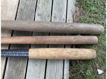 Antique Base Ball Bats, Trampoline, Misc Outdoor Toys