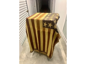 Woven American Flag Throw Blanket