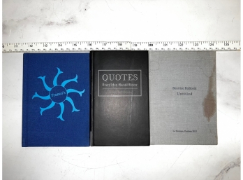 3 Small Limited Books Beatrice Pediconi's Untitled 2015, Franco's And Quotes