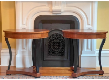 PAIR NICE QUALITY EMPIRE STYLE END TABLES