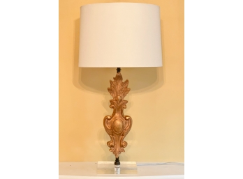 DECORATOR QUALITY GILT CARVED STYLE TABLE LAMP