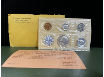 1964 US Silver 5 Coin Proof Set - Original Envelope & COA