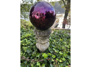 Garden Decor - Pedestal With Glass Ball