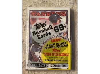 1988 Topps Cello Pack  With Don Mattingly Showing