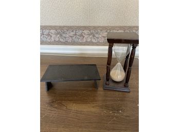 Small Shelf And Hourglass