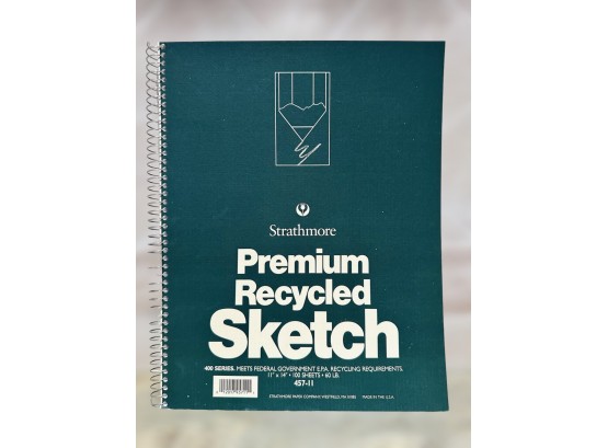 Premium Recycled 100 Sheet Spiral Sketch Book