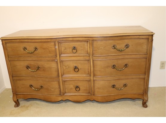 Century Furniture Vintage Oak Dresser With Brass Hardware
