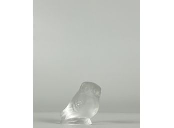 LALIQUE OWL FORM PAPERWEIGHT