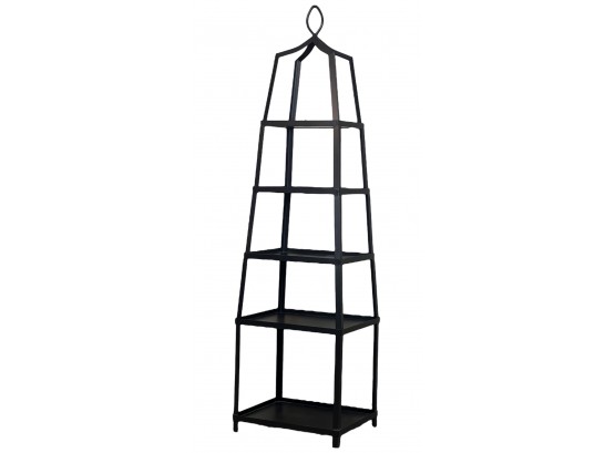 STACKING (5) SHELF STRUCTURAL STEEL ETAGERE